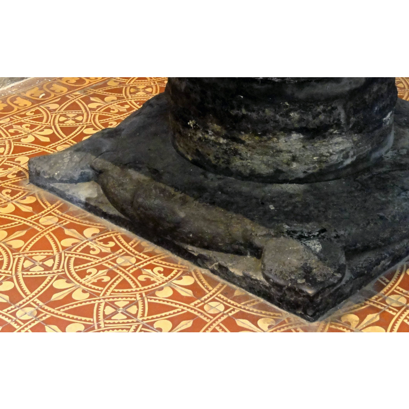 at the corners of the lower base