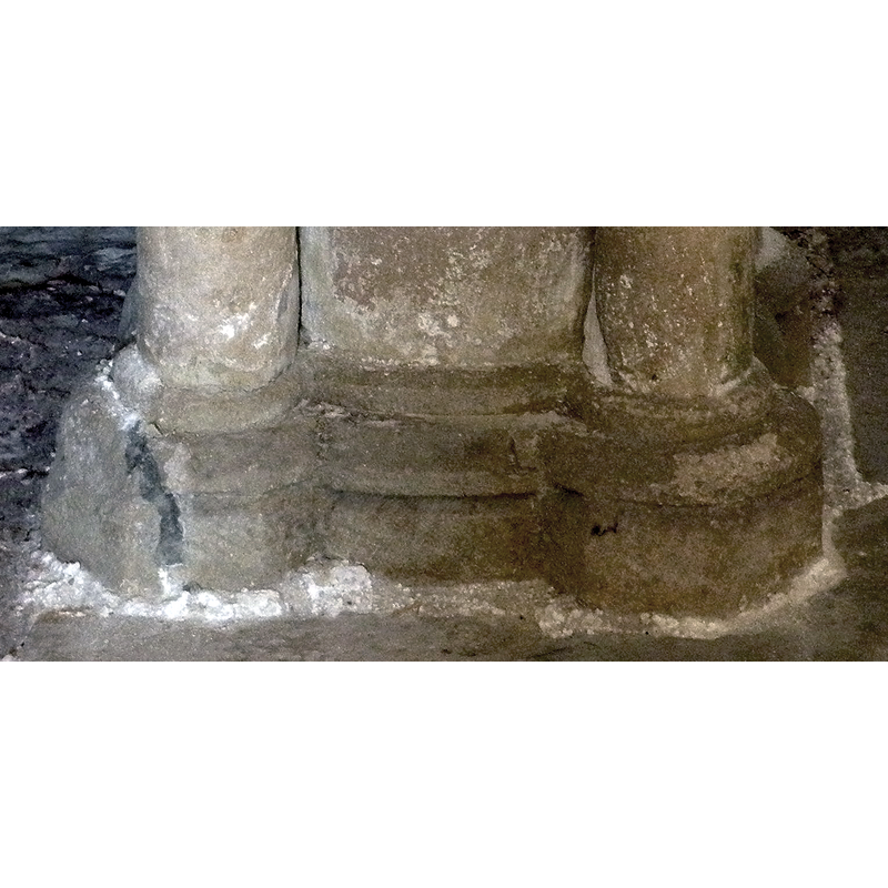forming the bases of the columns