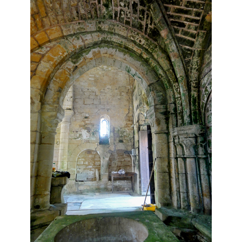 with the basin interior in the foreground