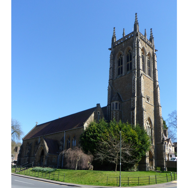 [NB: the old font from St Lawrence's is in this 19thC church now]