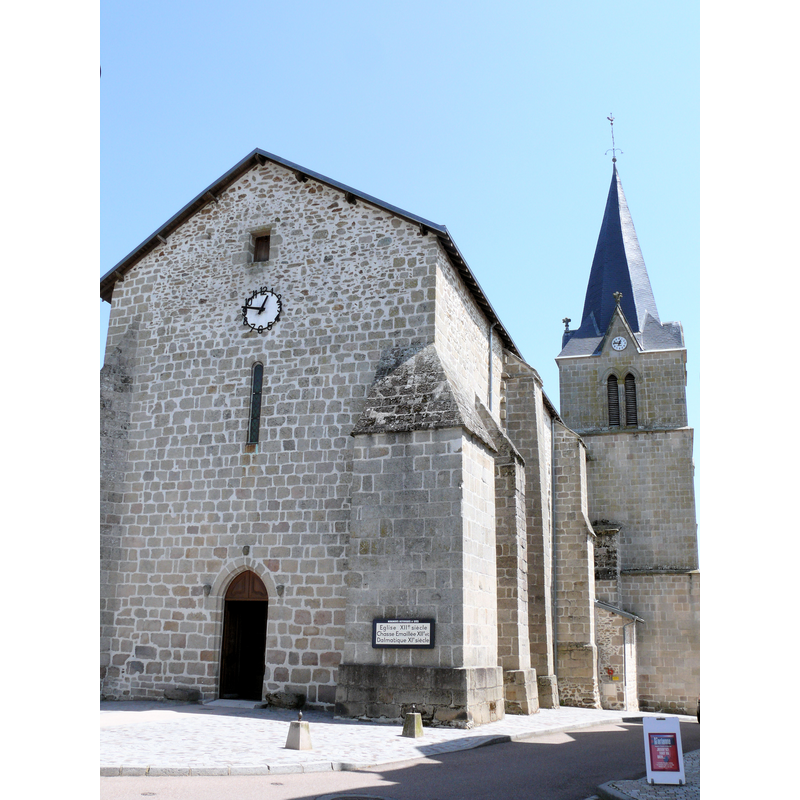 Source caption: "Ambazac - Église Saint-Antoine - Façade et cocher"