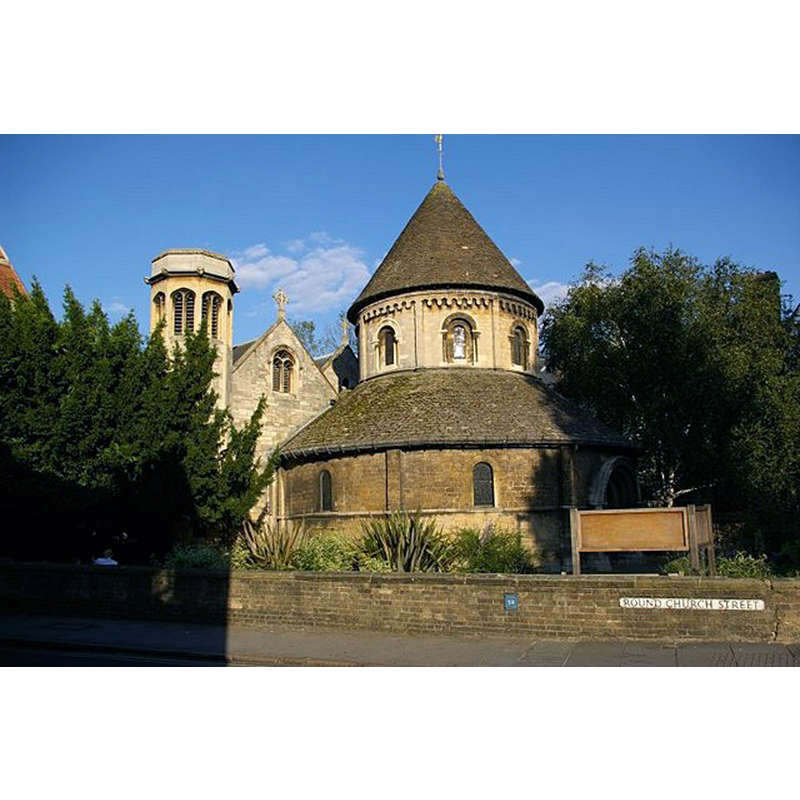 Source caption: "Church of the Holy Sepulchre. Commonly known as The Round Church (as can be seen from the street name) this building is in fact no longer used as a church (its congregation having decamped to St Andrew the Great) and is instead used for activities such as brass rubbing."