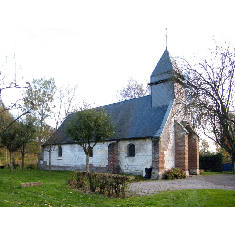 the 19thC church; nothing remains of the medieval church here documented by 1093
