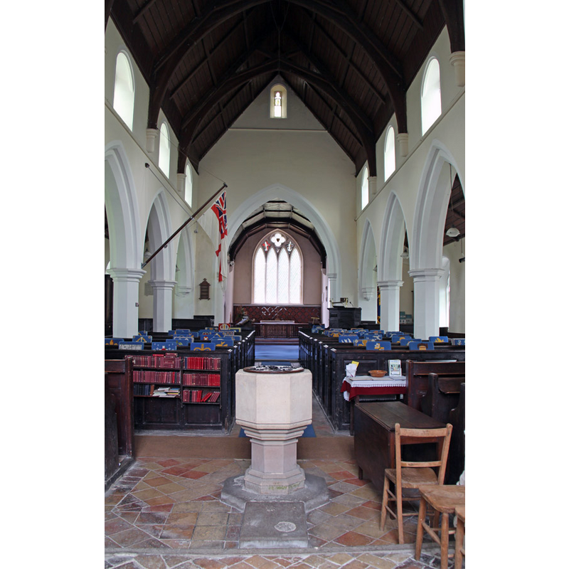 with the modern font in the foreground