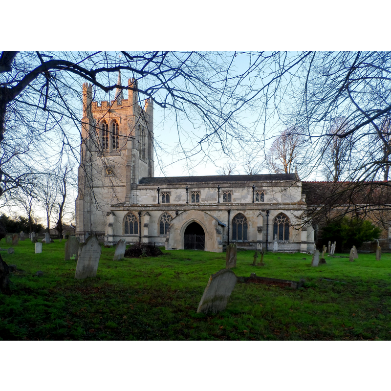 Source caption: "All Saints dates from C13. The nave, north and south aisles are C14."