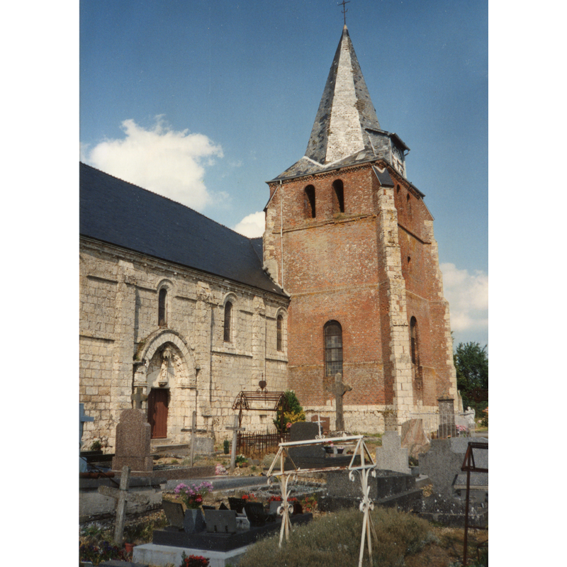 Source caption: "Église Saint-Rémi de Bosmont-sur-Serre en 1991"