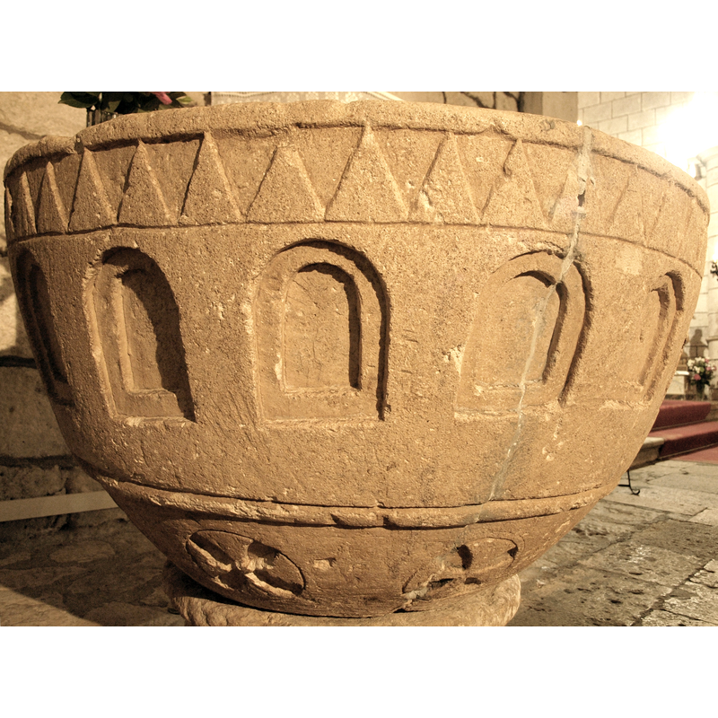 eleven of them are now blank, but may have had painted motifs in them originally