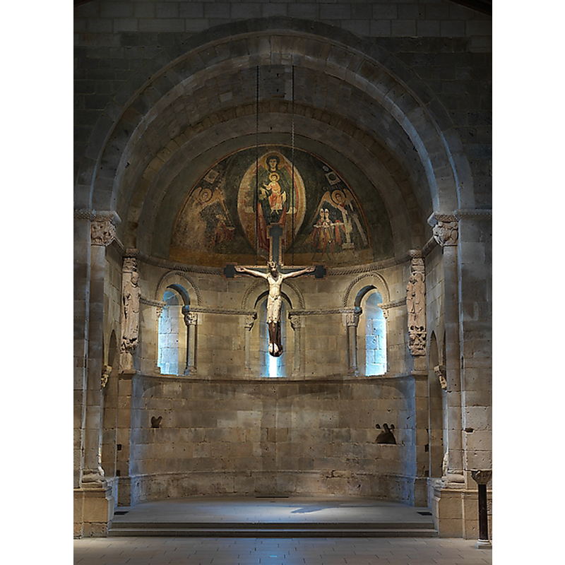 Source caption: "Apse from San Martín at Fuentidueña [...] ca. 1175–1200 [...] The church of San Martin at Fuentidueña probably functioned as the chapel for an adjacent castle [...] On view at The Met Cloisters in Gallery 2 "