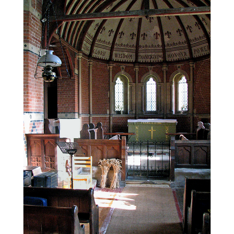 Source caption: "Knapwell: All Saints - interior. An unchanged Victorian interior of 1866."