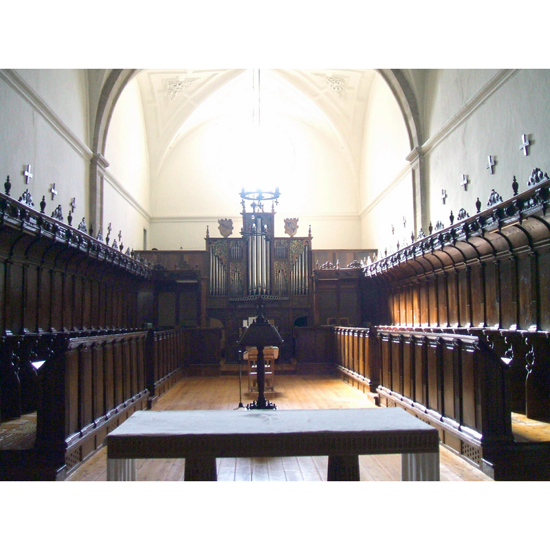 Source caption: "Coro y capítulo de las monjas" [NB: the monastery has now [2011] an active community of female Trappist nuns]