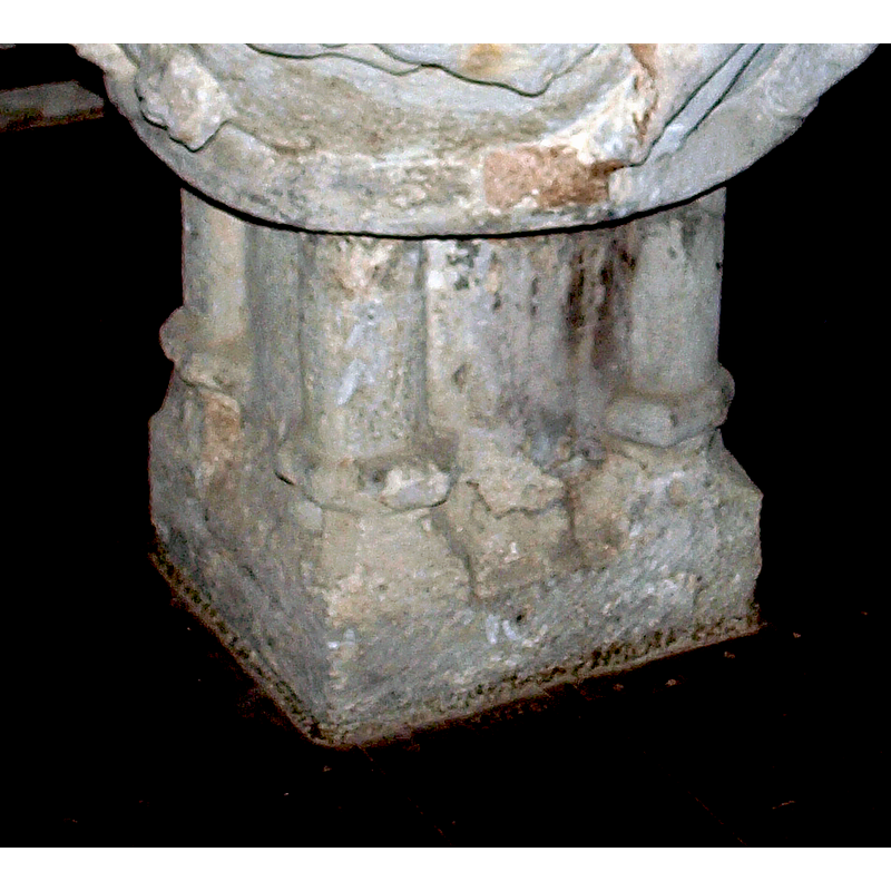 this part of the font may be older than the basin