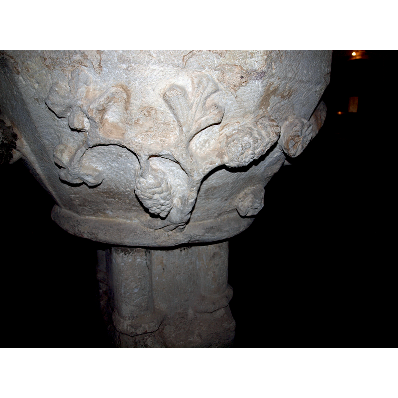 on the west side of the font [orientation is approximate]