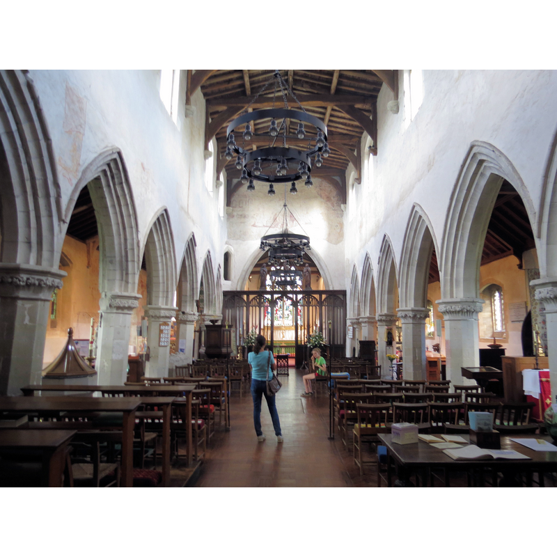 the font and cover are partially visible on the left, in the north arcade