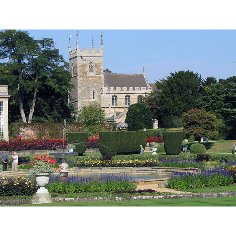 Source caption: "St. Peter and St. Paul Church - Belton. Belton House's fine gardens make a splendid foreground to this view of Belton's parish church"