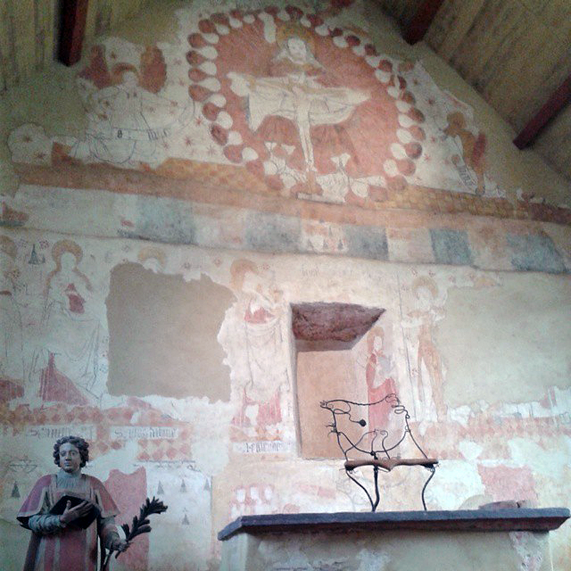 late-medieval (15thC?) mural paintings