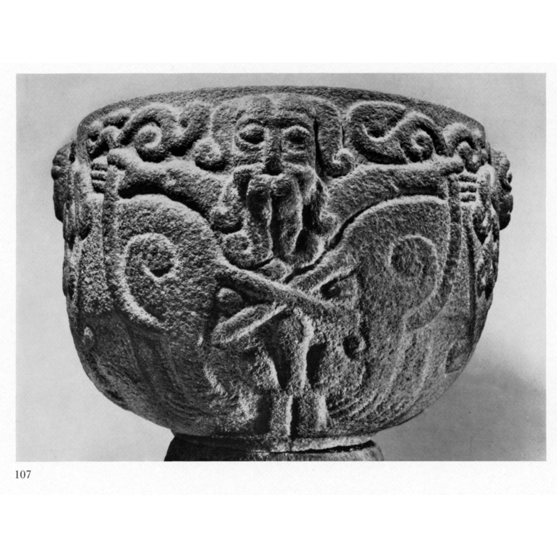 there is no doubt that this second human figure, long-haired and bearded, is displaying his attributes, right under the X created by the crossing lion tails he holds in his hands