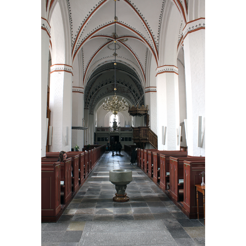 at the centre aisle, looking west