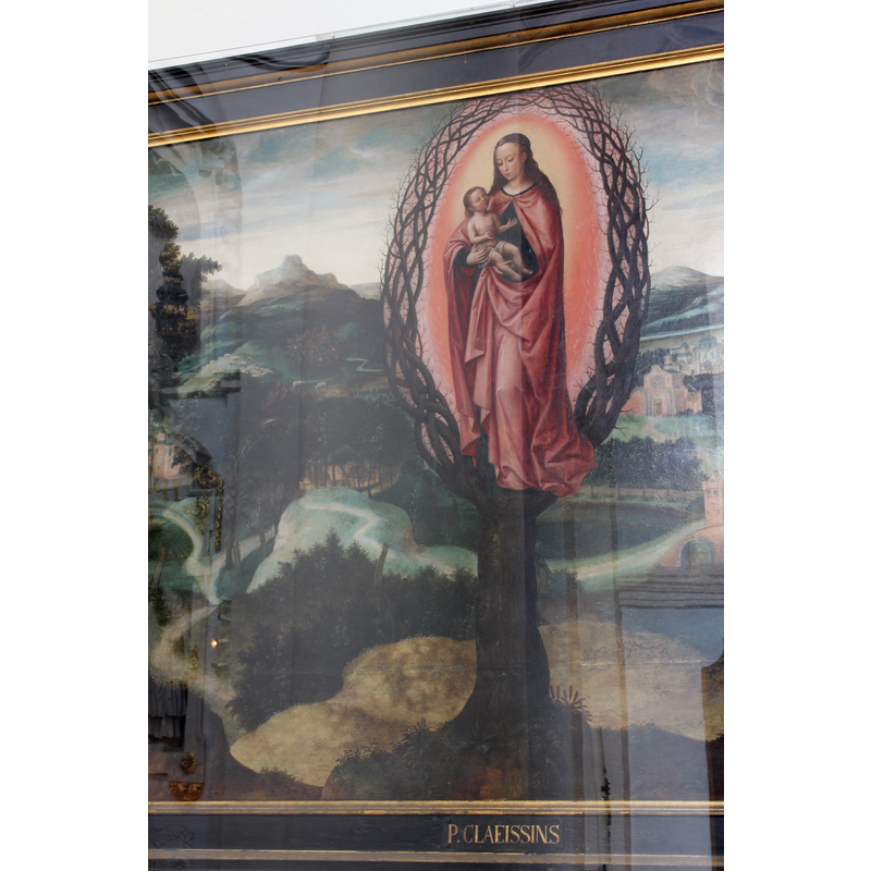 detail of the triptych Our Lady of the Tree, attributed to Claeissins