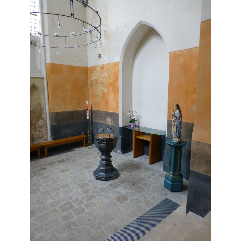 one of the two modern fonts in this church