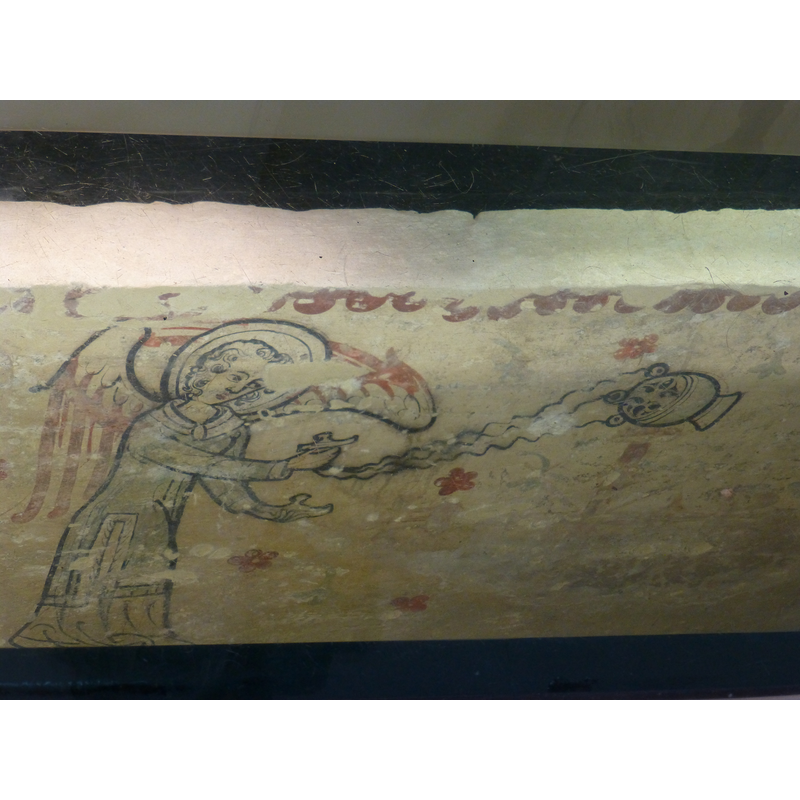 14thC paintings on the inner sides of tombs inside the church; the tombs were discovered in 1989-1993