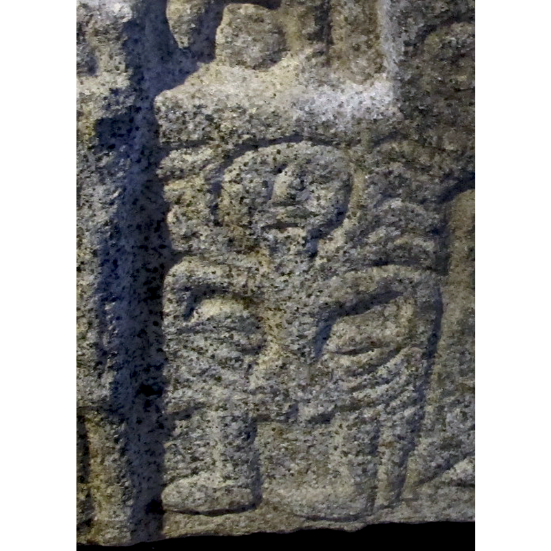 one of three; the figure on the centre of the front panel -- the size and lack of ornamentation suggests perhaps an acolyte