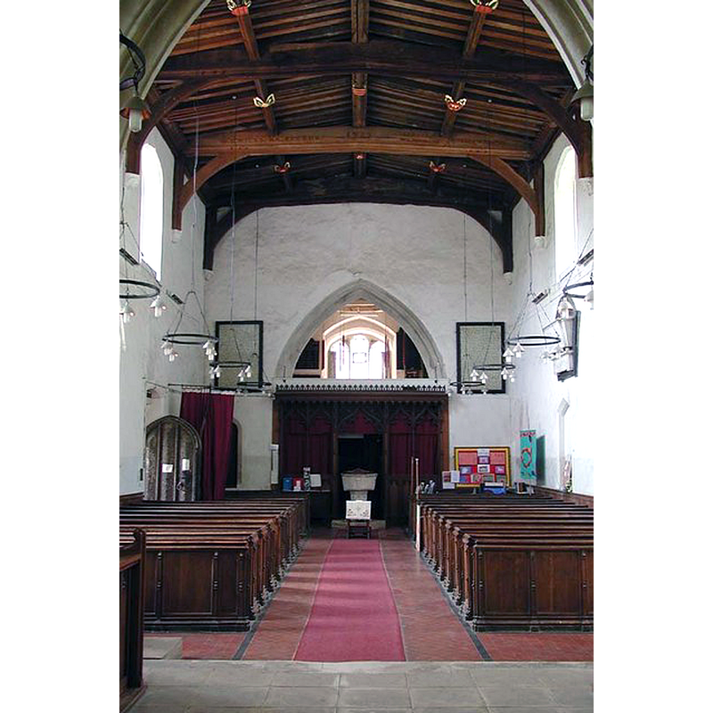 with the font visible at the far [west] end