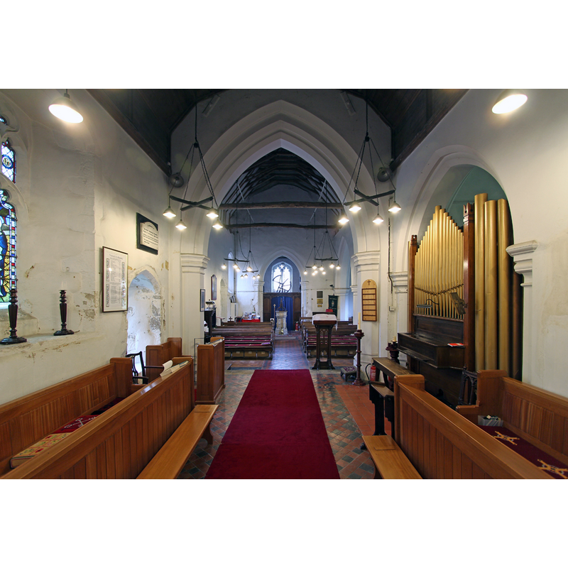 the modern font at the far [west] end
