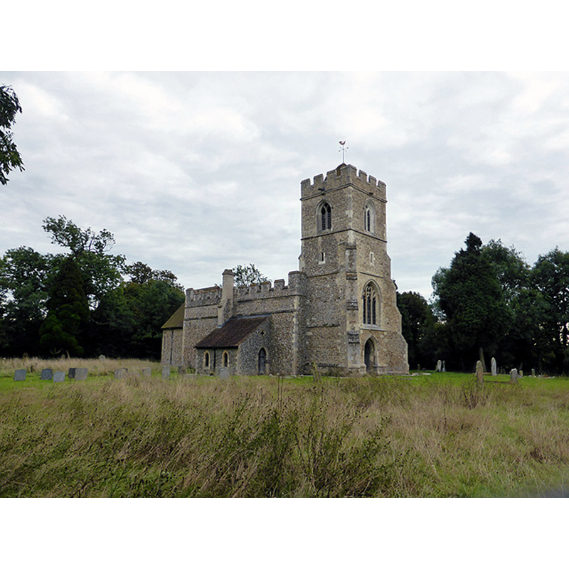 Source caption: "Church of St Mary the Virgin, Great Wymondley. A church of Norman origin which retains much of its Puritan 'plainness' internally. Somewhat confusingly, Great Wymondley is a much smaller village than nearby Little Wymondley."
