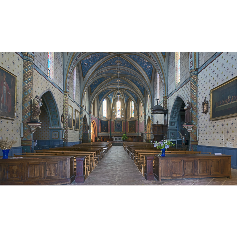 the font no longer visible at the east end of the nave