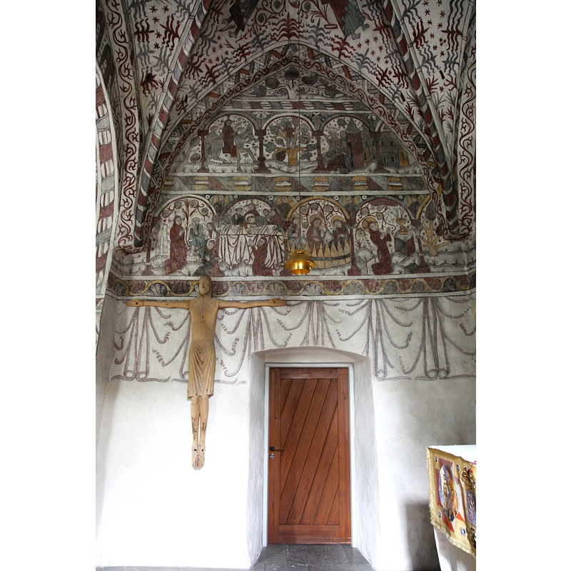above the sacristy door