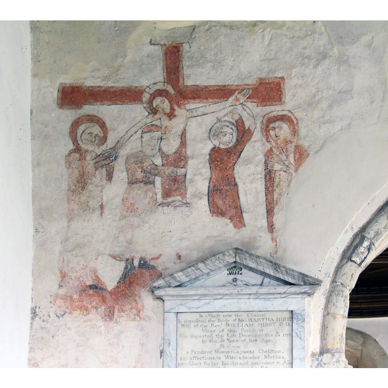 a Deposition of Christ recovered on the west side of the chancel wall