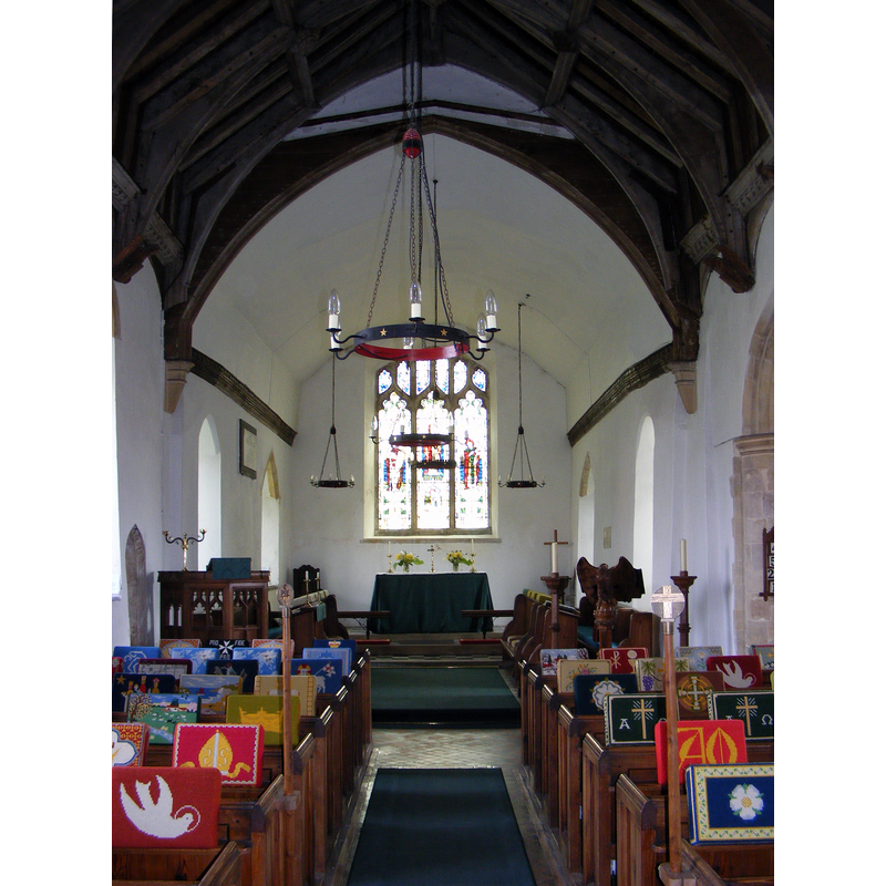 with an impressive display of colourful kneelers in view
