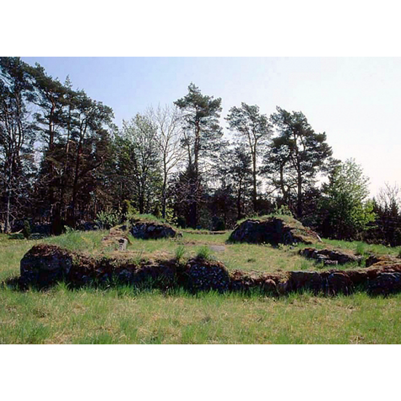 the ruins of the medieval church at Grovare in 1994