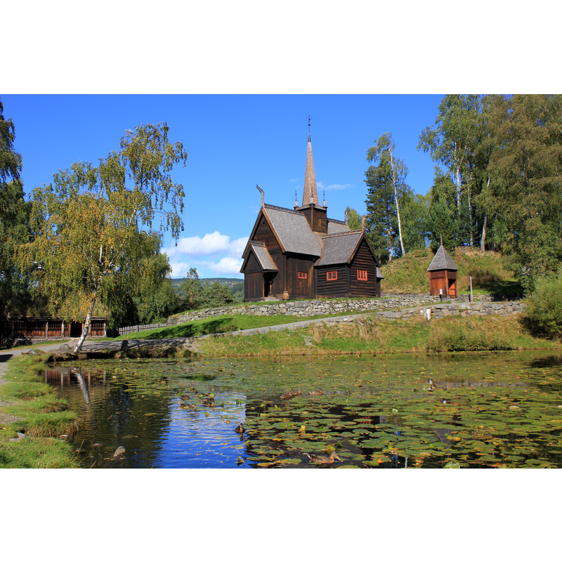 the demolished stave church of Garmo was re-built in Maihaugen, Lillehammer now De Sandvigske Samlinger)