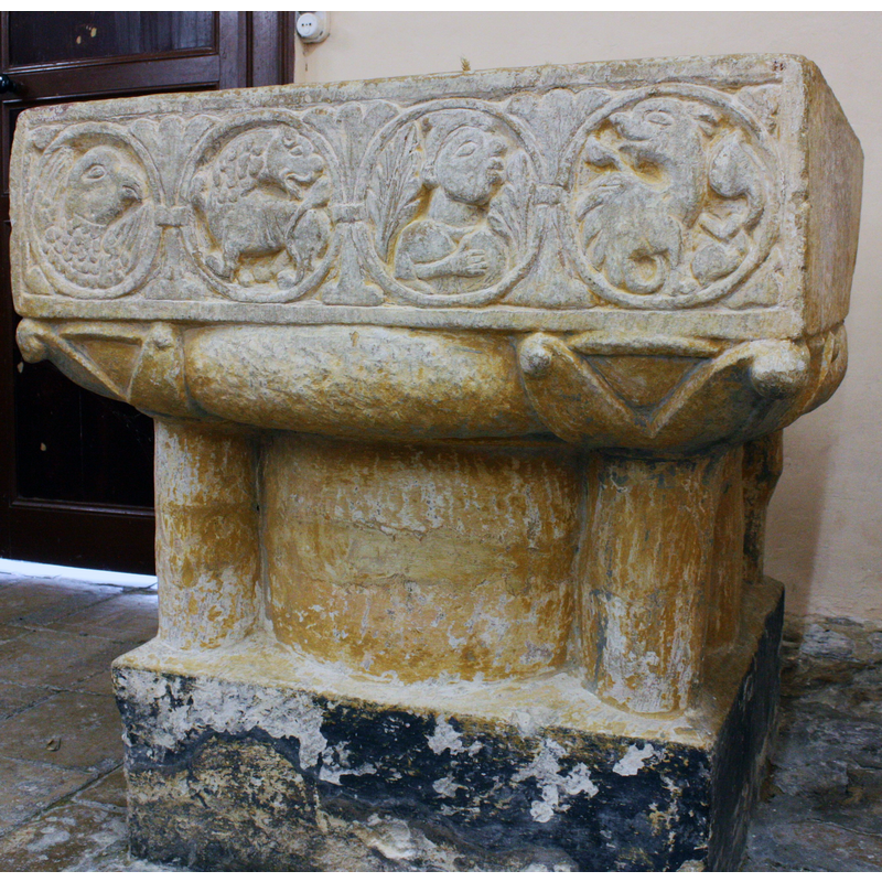 with the west doorway on the left