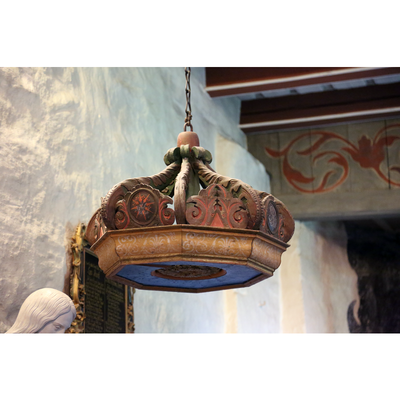 Inscribed: "Gud og Kirken helliget Anno 1739" -- was it originally intended as a pulpit sounding-board?