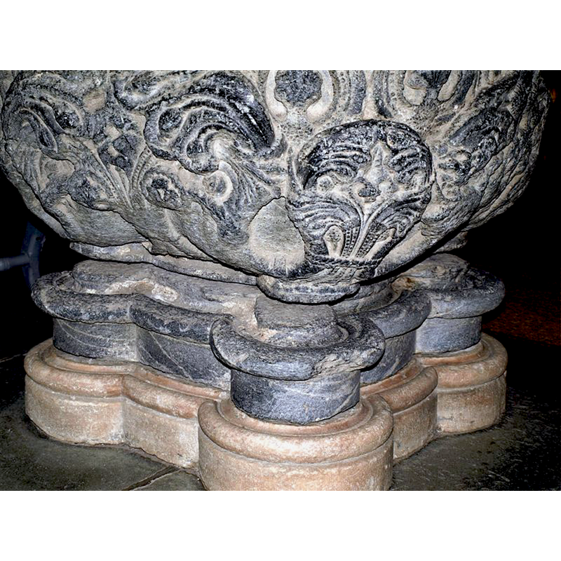large varied motifs in very deep relief
