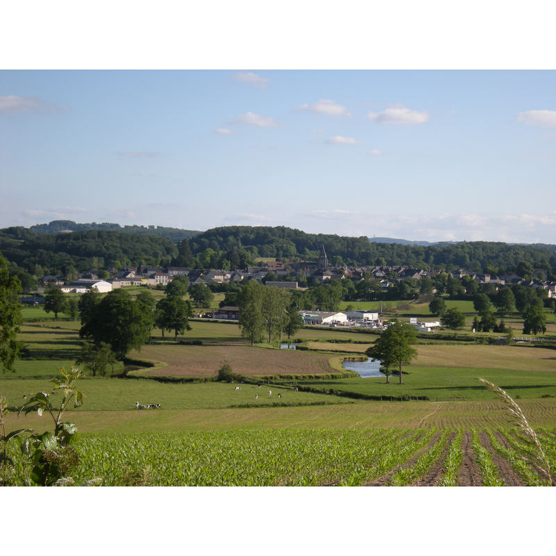 with the church approximately in the centre of the image