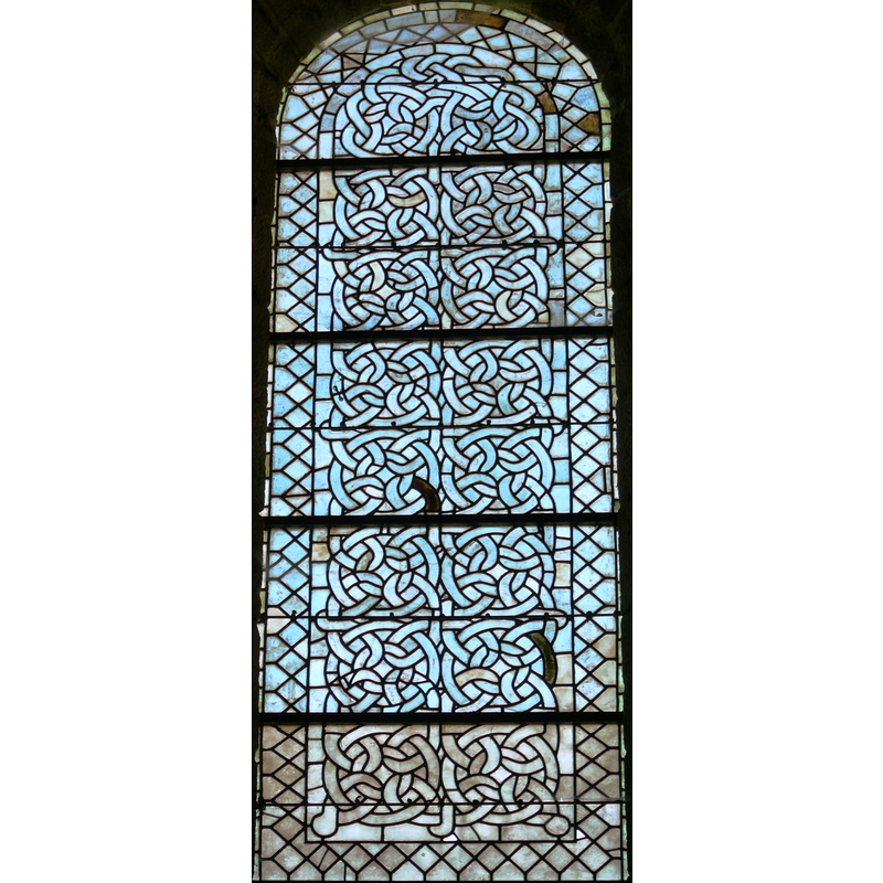 Source caption: "Abbaye d'Aubazine - Vitrail cistercien"