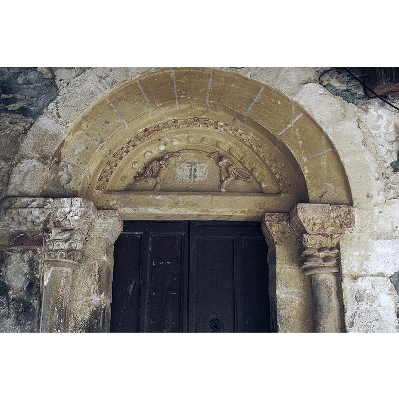 the south portal: one of the few remains of the Romanesque church here