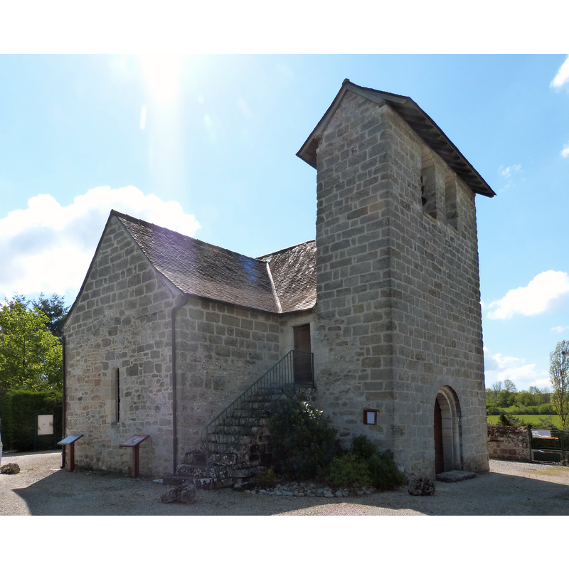 Source caption: "Chapelle nord et clocher-mur de l'église dédiée à Saint-Gilles"