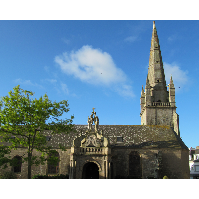 the tower perched right onto the east end of the church