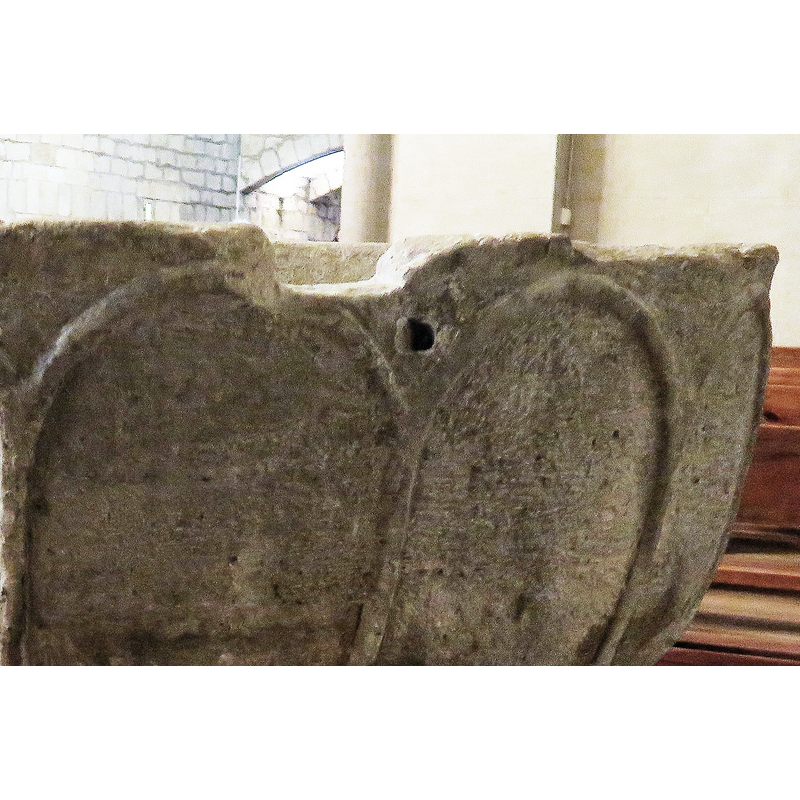 the notch and the hole are associated with the hardware of the old font cover