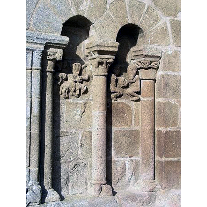 one of the two arcades on the sides of the west porch