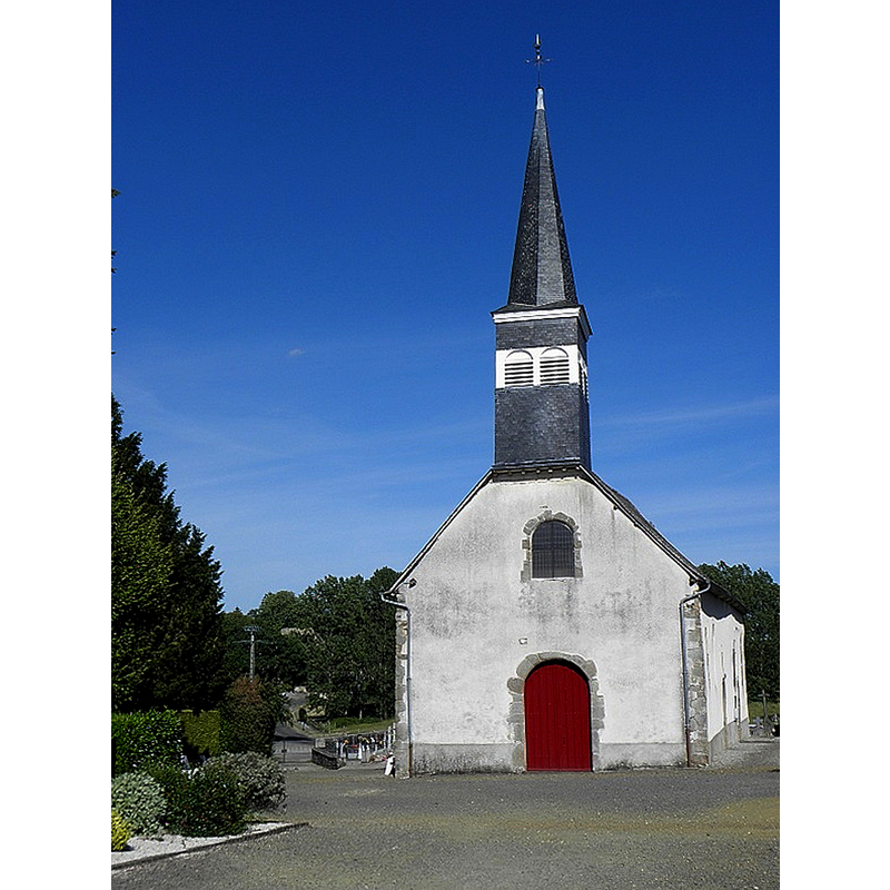 Source caption: "Église Saint-Sulpice de Saint-Sulpice-la-Forêt (35). Façade occidentale."