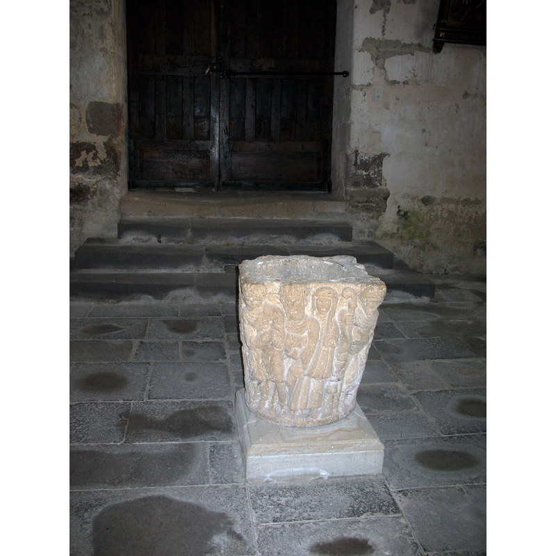 with the west door in the background