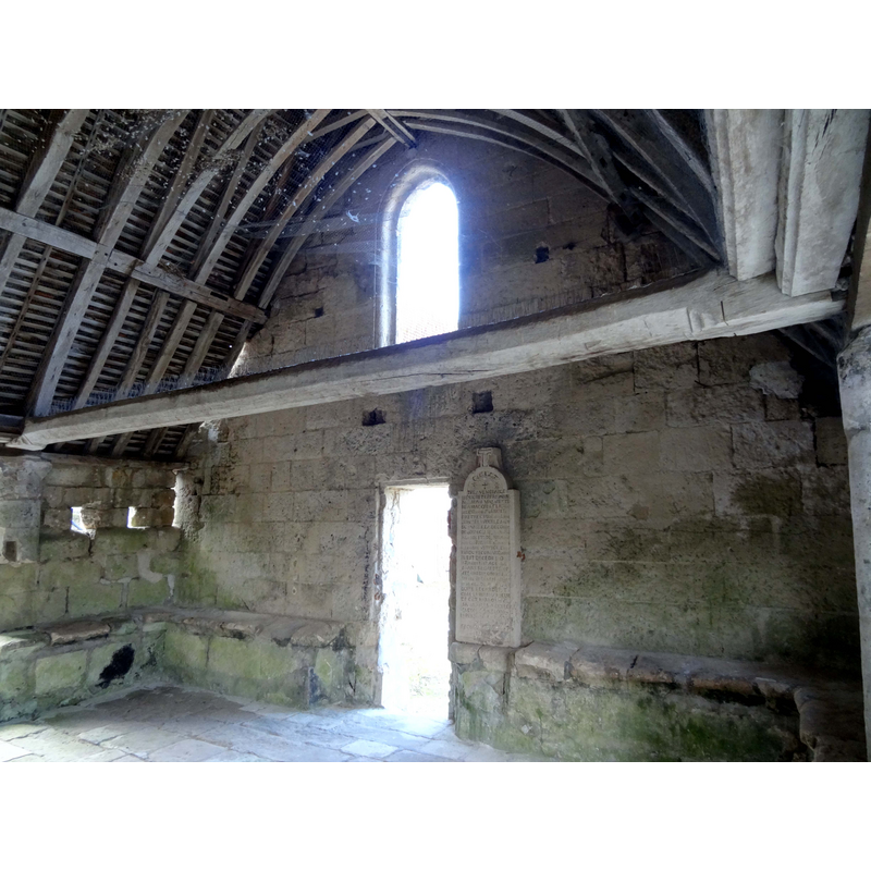 inside the porch, looking southwest from the portal