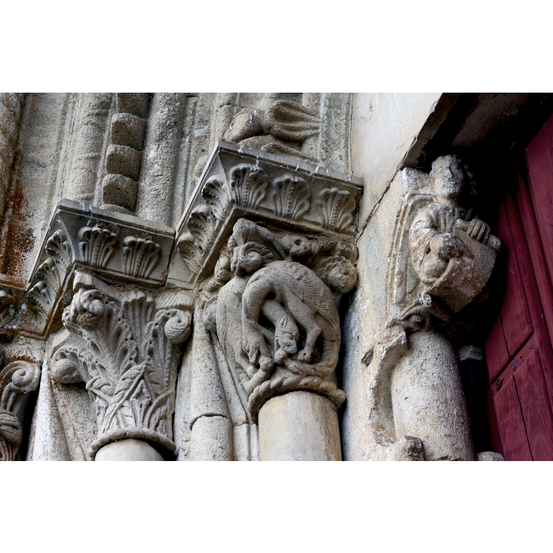 on the left side of the portal