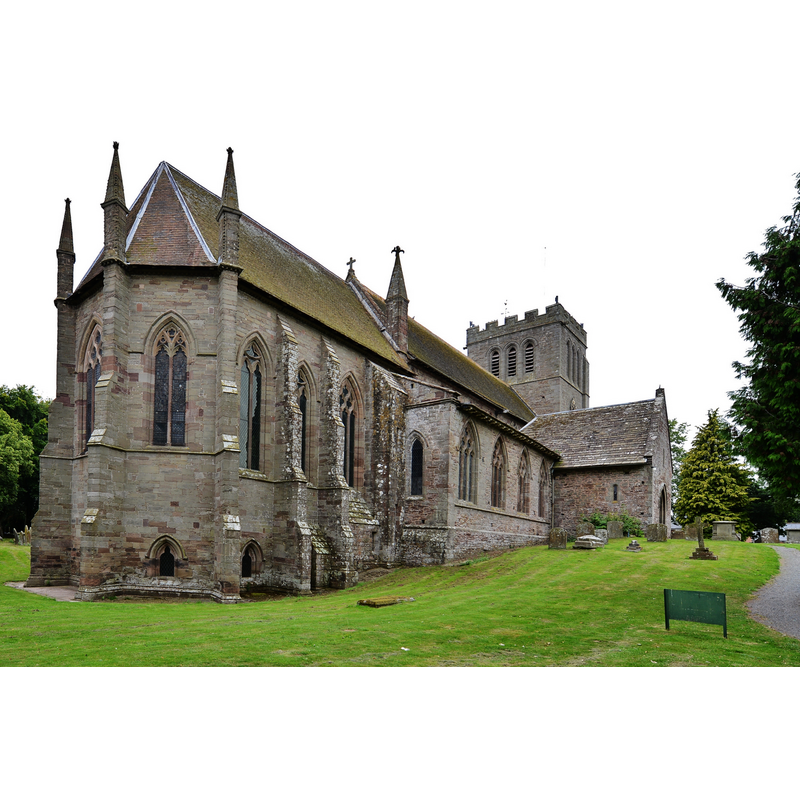the few small windows seen here in the foreground, at ground level, belong to the crypt