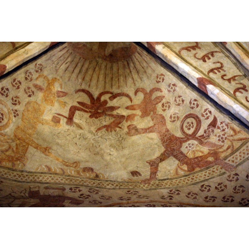 Source caption: "Fresco of Espoo Cathedral, Finland. These undated frescos were covered with cement in 18th century and were restored in 1930's. The church itself was found in late 15th century."